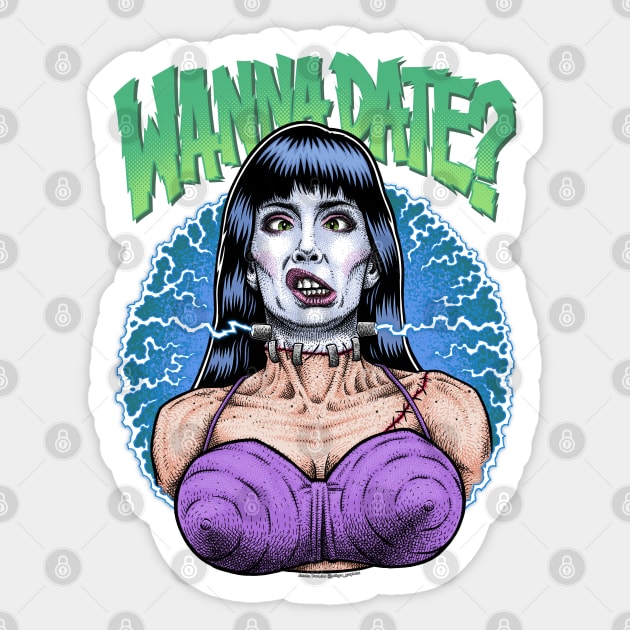 Frankenhooker Sticker by PeligroGraphics